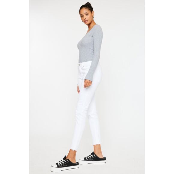 Kan Can Mid Rise Ankle Skinny Jeans - KC7318WT - Size 3/25 - Picture 3 of 10